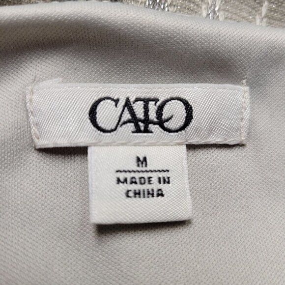 CATO Gray and Silver Metallic Tank Top Sweater, Size Medium - Picture 6 of 7